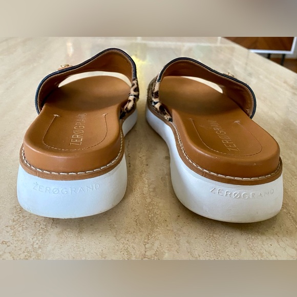 COLE HAAN ZERO GRAND Slip-On Sandal | Ocelot Leather Calf Hair | Size 6 - Picture 7 of 11